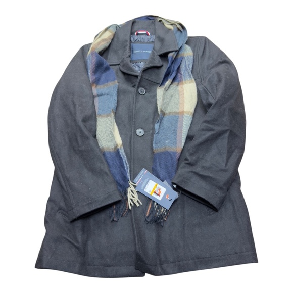 Tommy Hilfiger Men's size S Wool blend Coat with Detachable Scarf - Picture 1 of 7